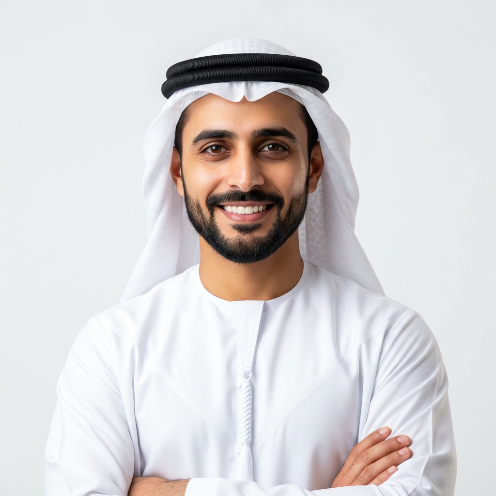 Portrait of Yusuf Al-Nuaimi, Chief Robotics Engineer